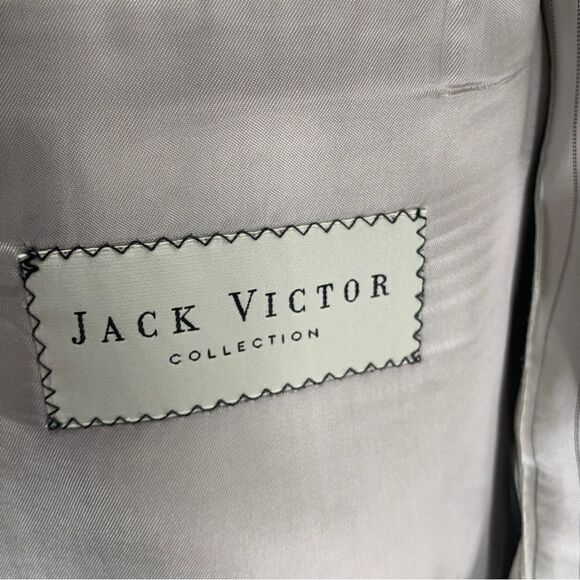 Jack Victor Size 42L Wheat Color Windowpane 2 Button Wool Sport Jacket - Picture 5 of 9